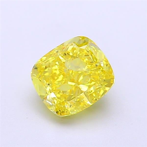 1.17 Ct. Fancy Vivid  Yellow Cushion Lab Grown Diamond