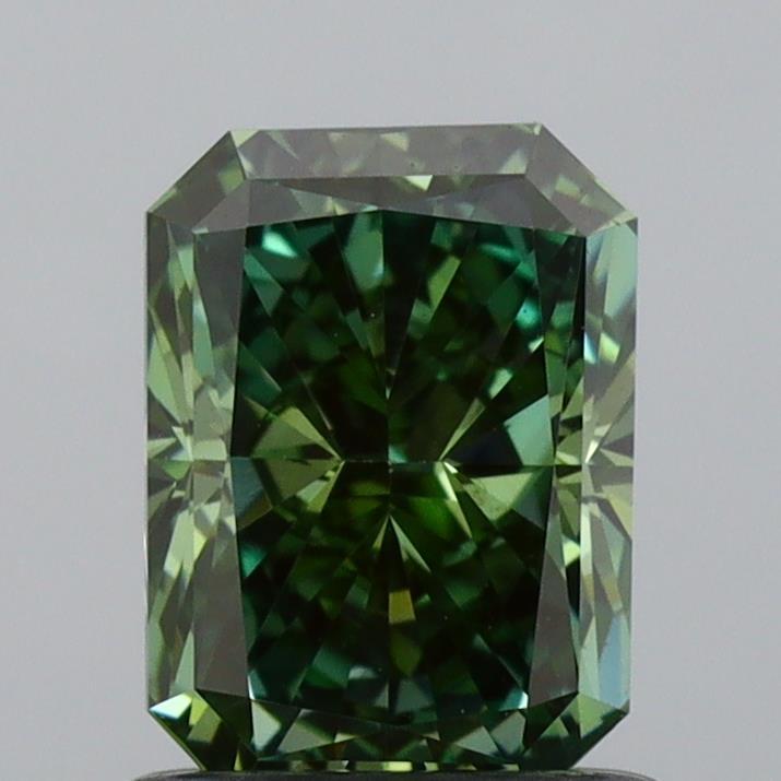 1.00 Ct. Fancy Vivid  Green Radiant Lab Grown Diamond
