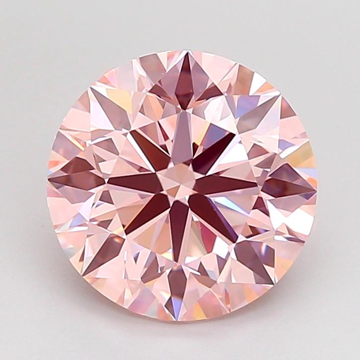 3.00 Ct. Fancy Intense Pink Round Lab Grown Diamond