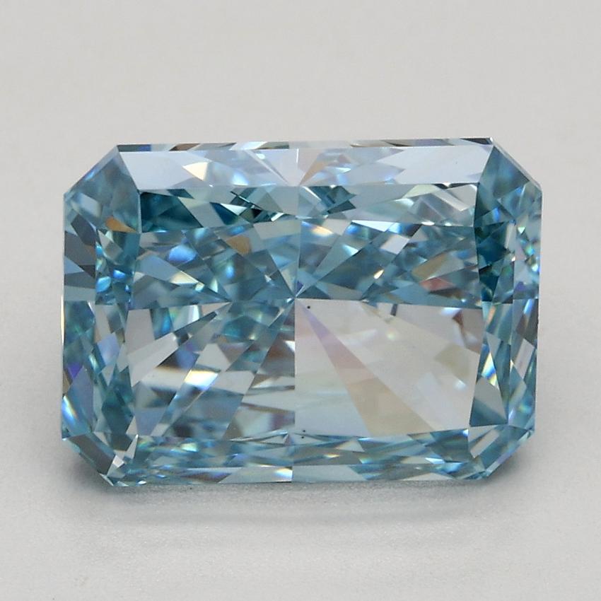 3.16 Ct. Fancy Intense Blue Radiant Lab Grown Diamond