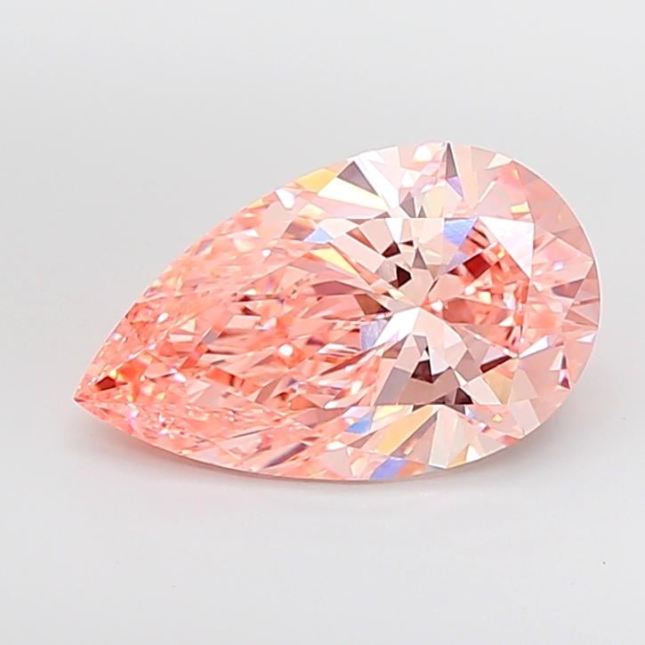 6.90 Ct. Fancy Intense Pink Pear Lab Grown Diamond