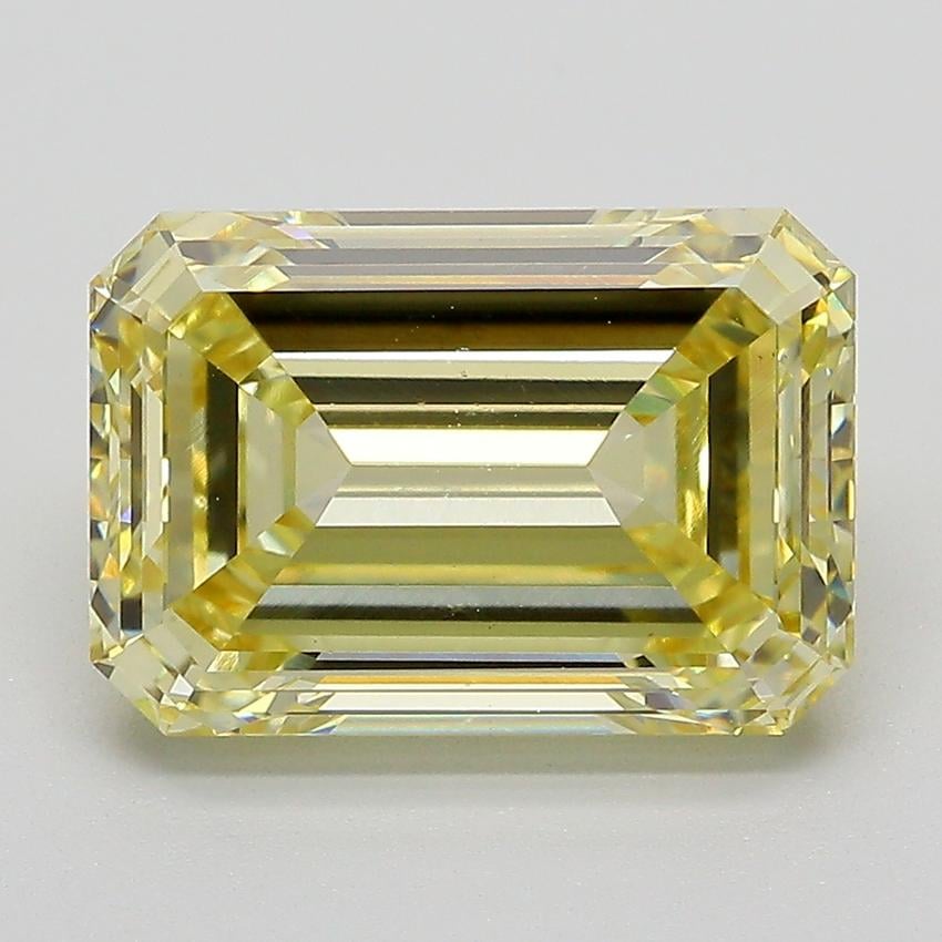 4.91 Ct. Fancy  Yellow Emerald Lab Grown Diamond