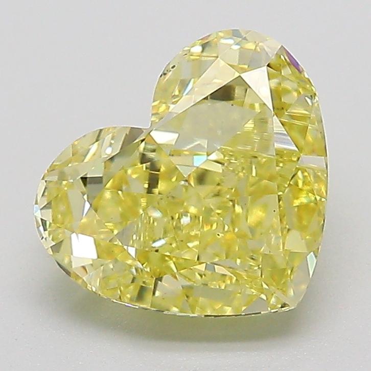 2.08 Ct. Fancy Intense  Yellow Heart Lab Grown Diamond
