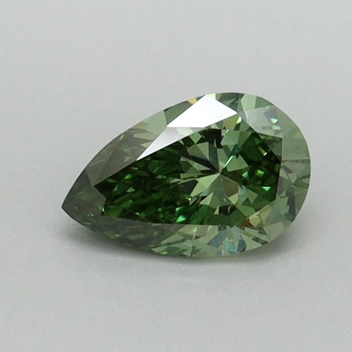 0.42 Ct. Fancy Vivid Pacific Green Pear Lab Grown Diamond