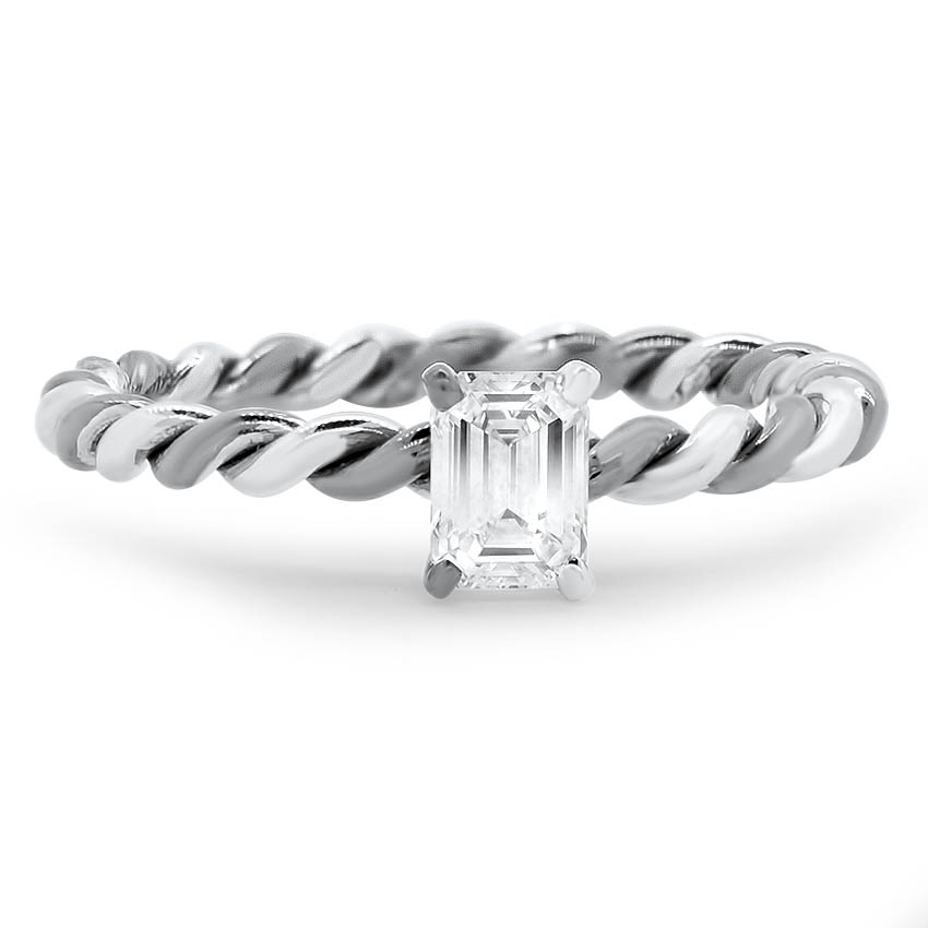 Custom Mixed Metal Entwined Diamond Ring