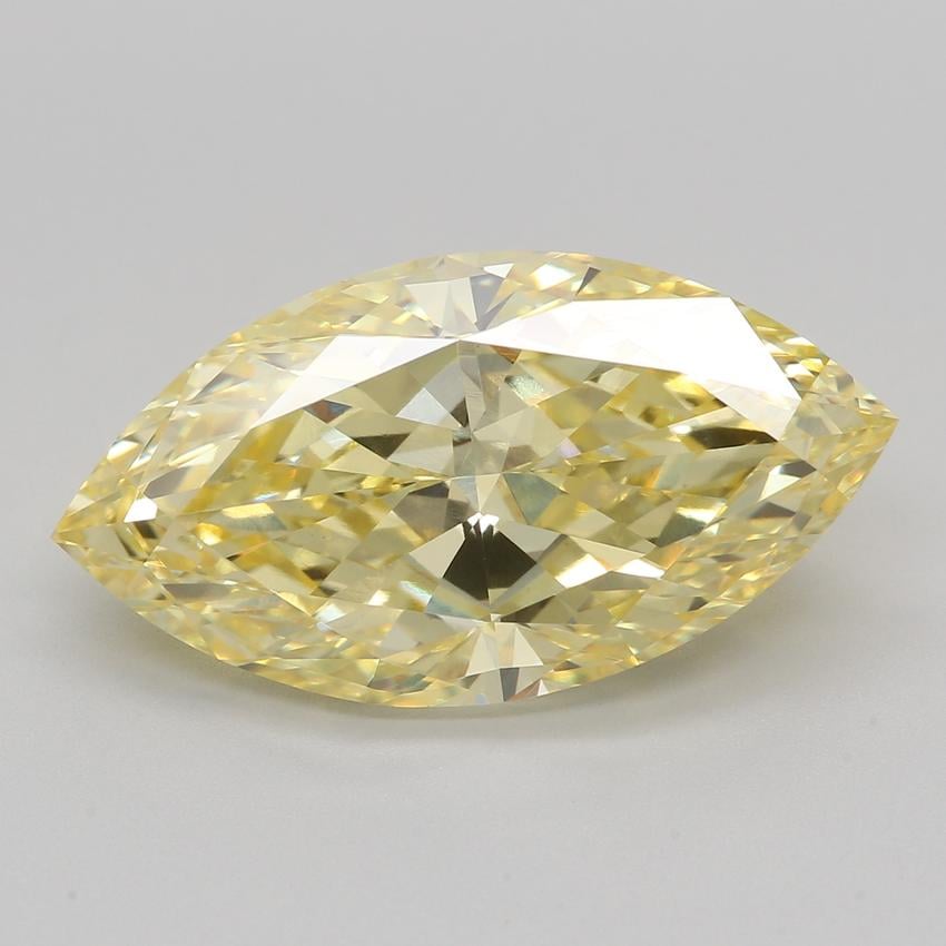 5.47 Ct. Fancy Vivid Yellow Marquise Lab Grown Diamond