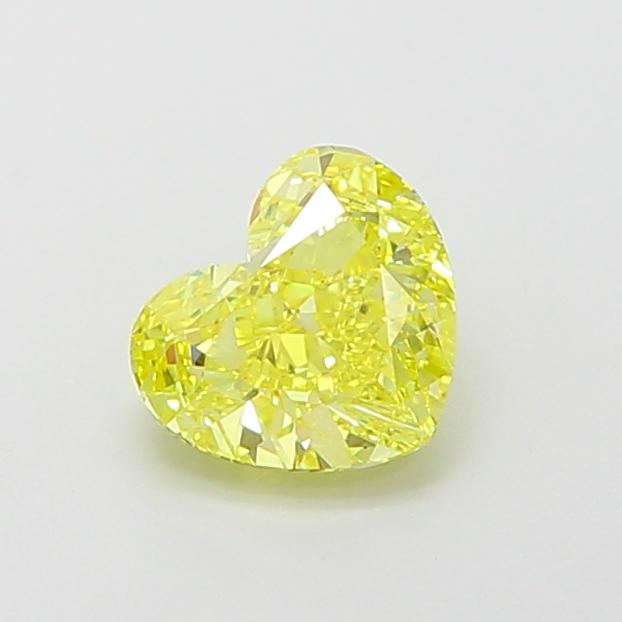 1.02 Ct. Fancy Vivid Yellow Heart Lab Grown Diamond