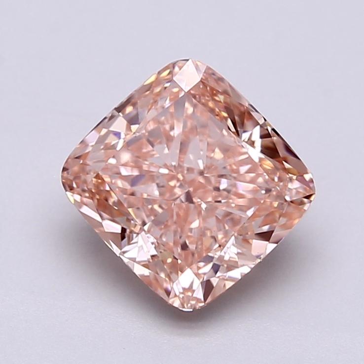 2.80 Ct. Fancy Vivid  Pink Cushion Lab Grown Diamond