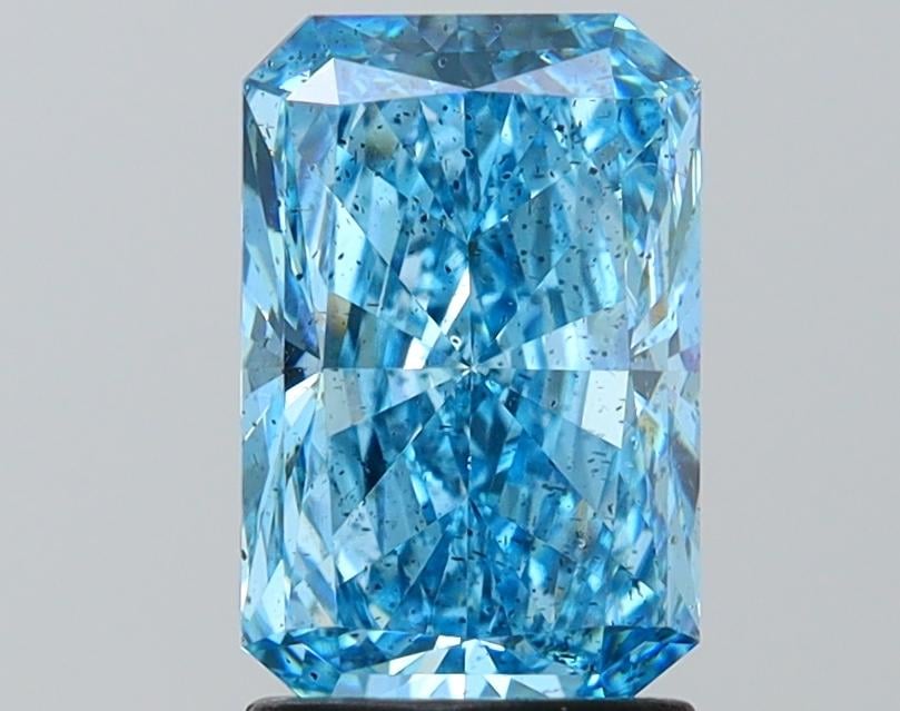2.01 Ct. Fancy Vivid Blue Radiant Lab Grown Diamond