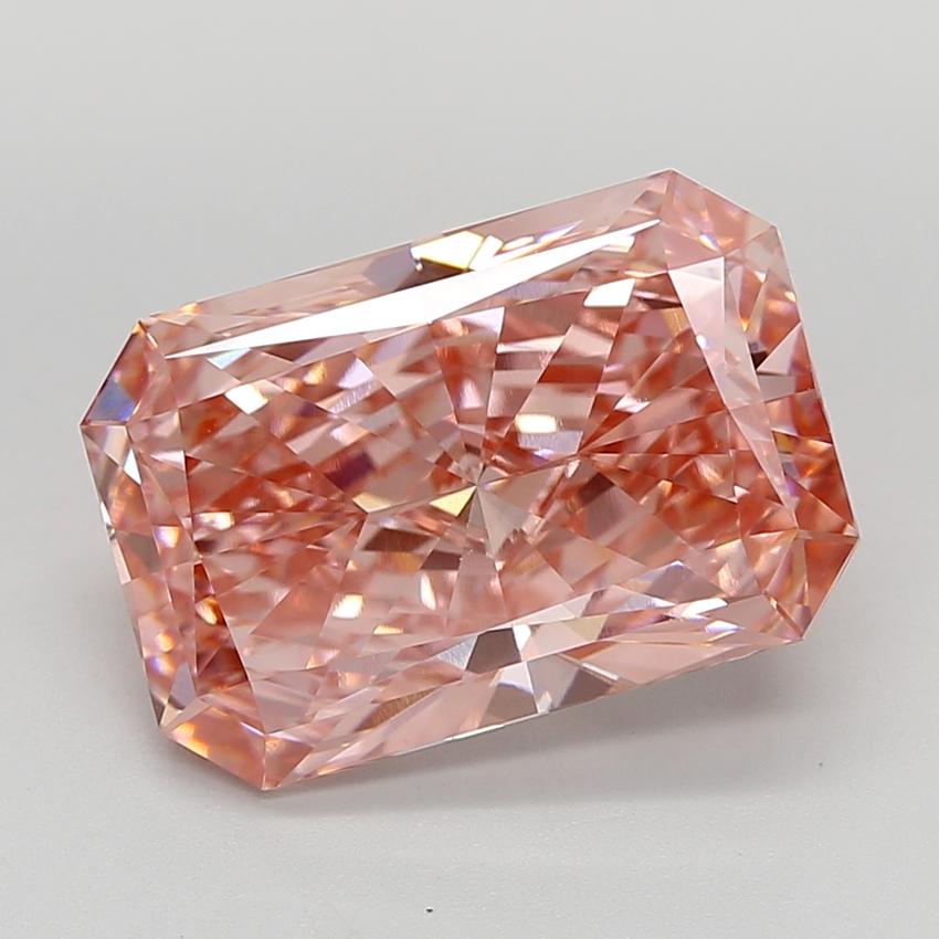 8.01 Ct. Fancy Vivid  Pink Radiant Lab Grown Diamond