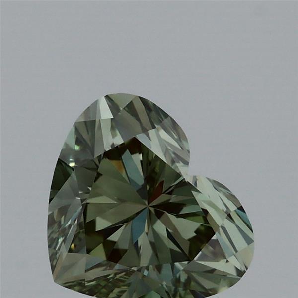 1.01 Ct. Fancy Vivid Green Heart Lab Grown Diamond