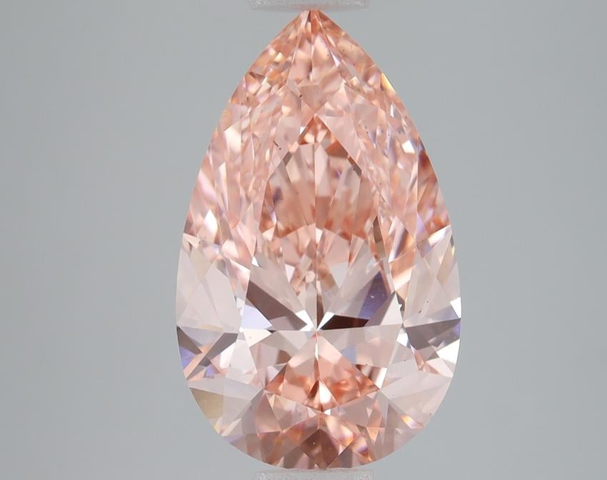 3.58 Ct. Fancy Vivid Pink Pear Lab Grown Diamond