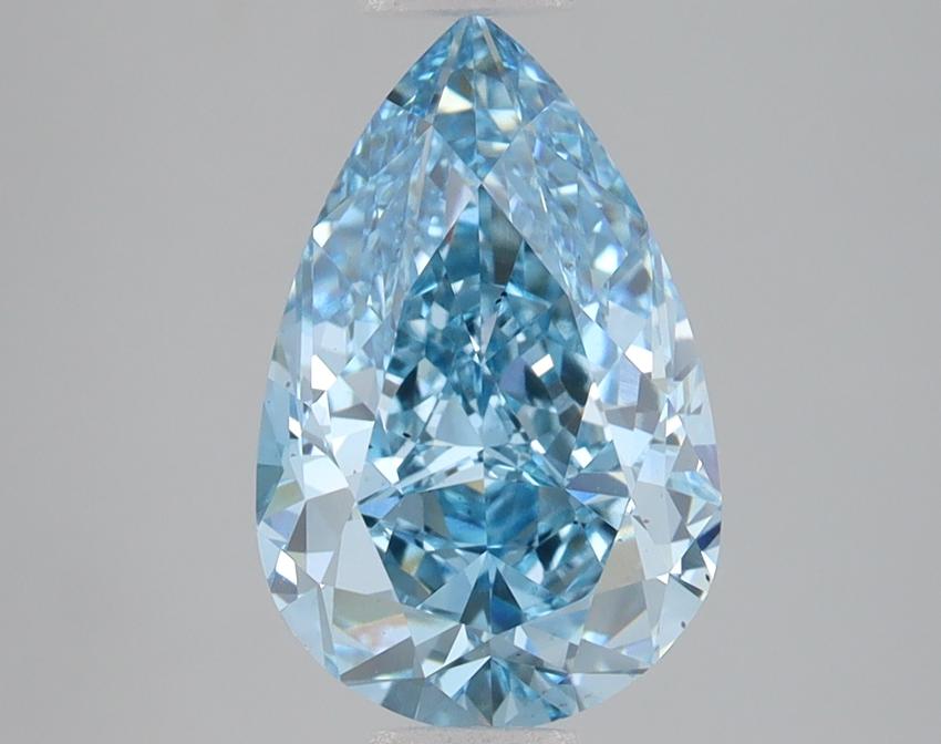 3.09 Ct. Fancy Vivid Blue Pear Lab Grown Diamond