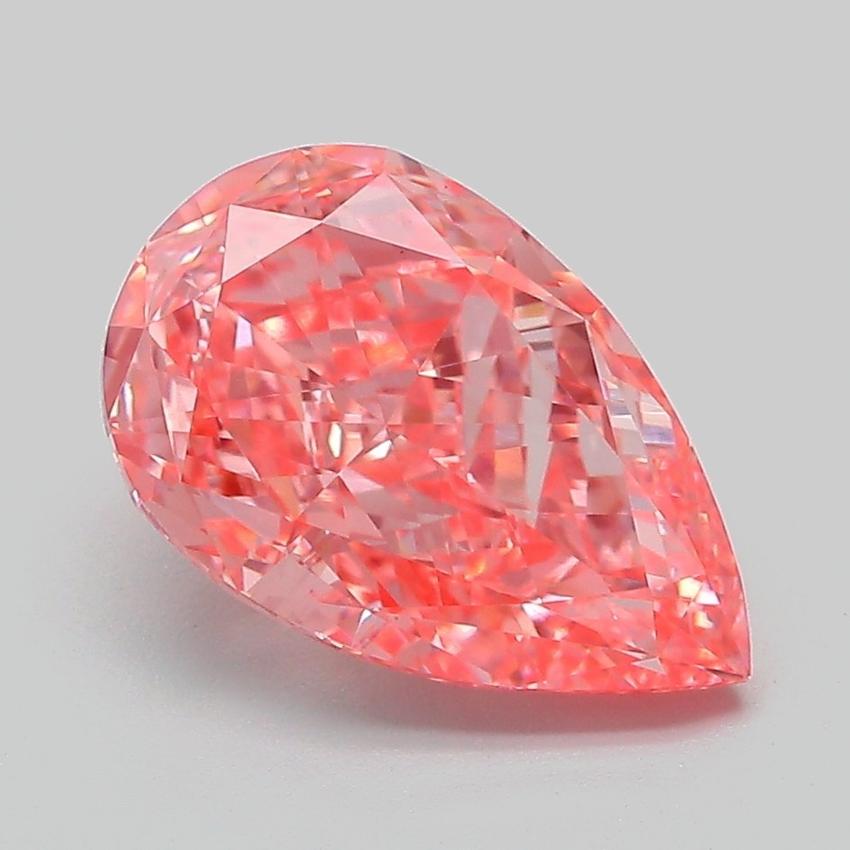 3.13 Ct. Fancy Vivid Pink Pear Lab Grown Diamond