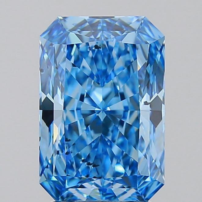 2.53 Ct. Fancy Vivid Blue Radiant Lab Grown Diamond