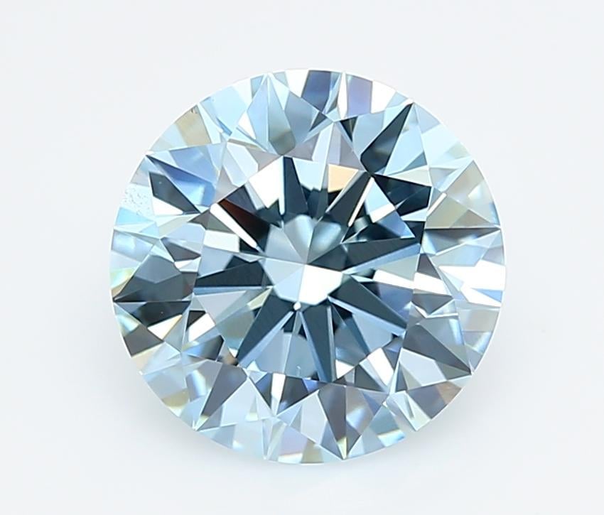 3.05 Ct. Fancy Vivid  Blue Round Lab Grown Diamond