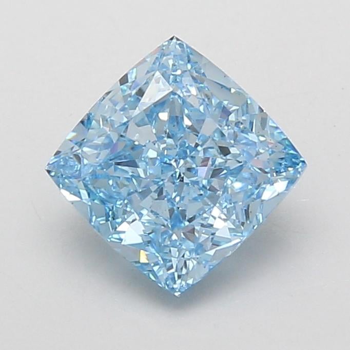 2.02 Ct. Fancy Vivid Blue Cushion Lab Grown Diamond