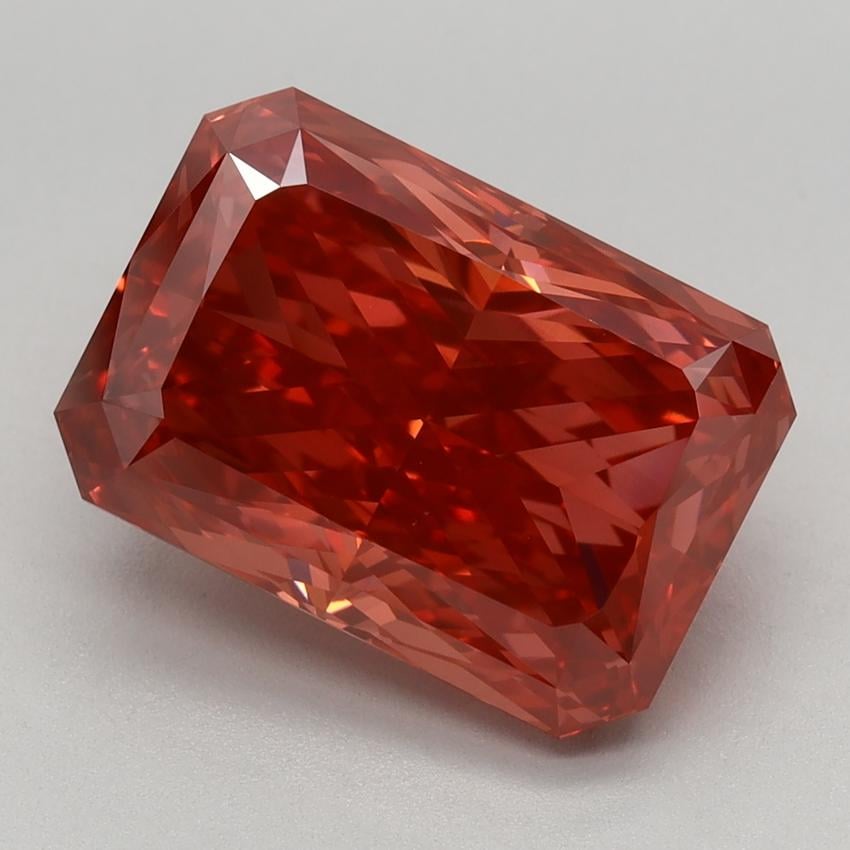 4.26 Ct. Fancy Vivid Red Radiant Lab Grown Diamond