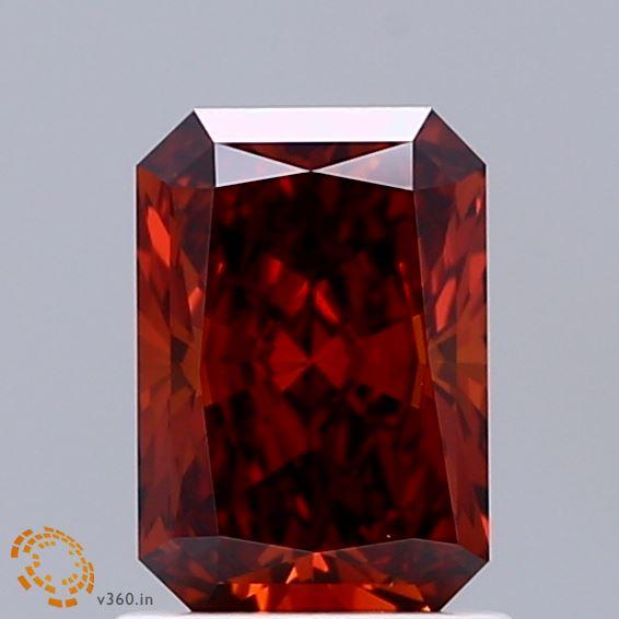 1.22 Ct. Fancy Vivid  Orange Radiant Lab Grown Diamond