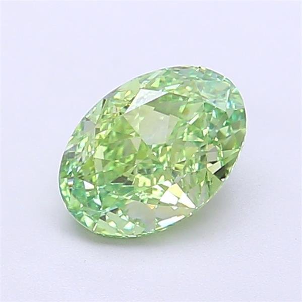 1.01 Ct. Fancy Vivid  Green Oval Lab Grown Diamond