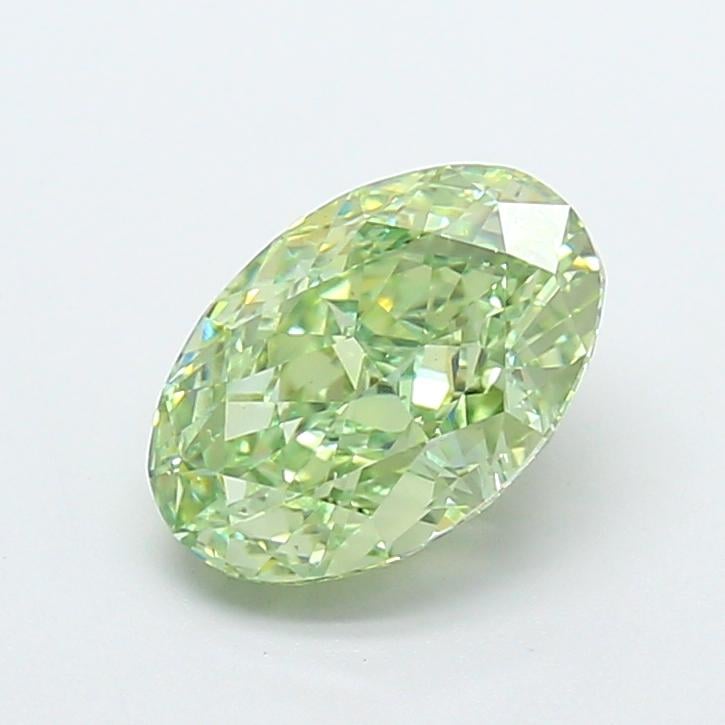 2.23 Ct. Fancy Vivid  Green Oval Lab Grown Diamond