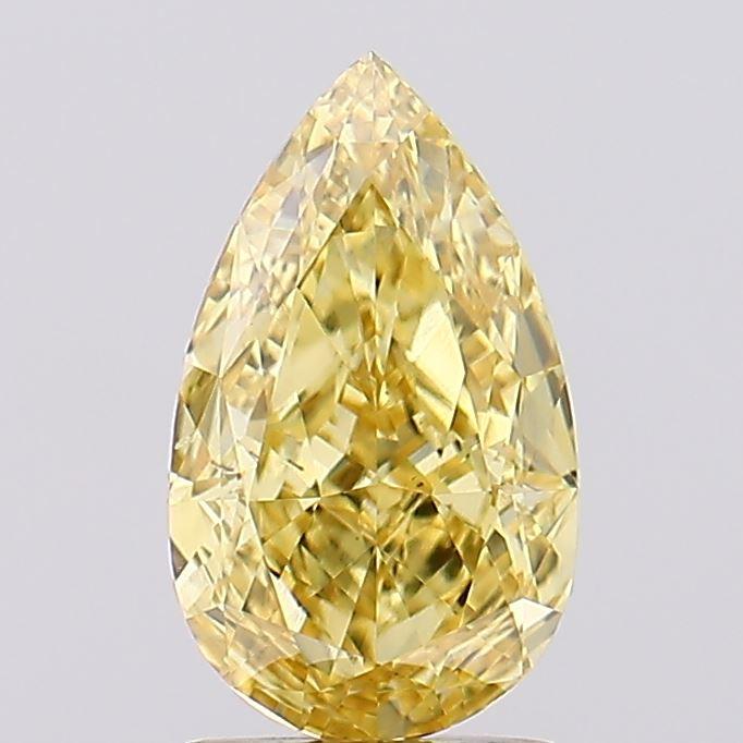 1.82 Ct. Fancy Vivid  Yellow Pear Lab Grown Diamond