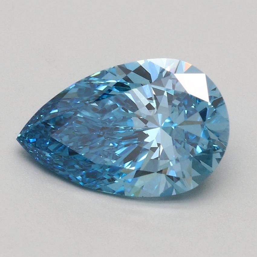 1.31 Ct. Fancy Vivid Blue Pear Lab Grown Diamond