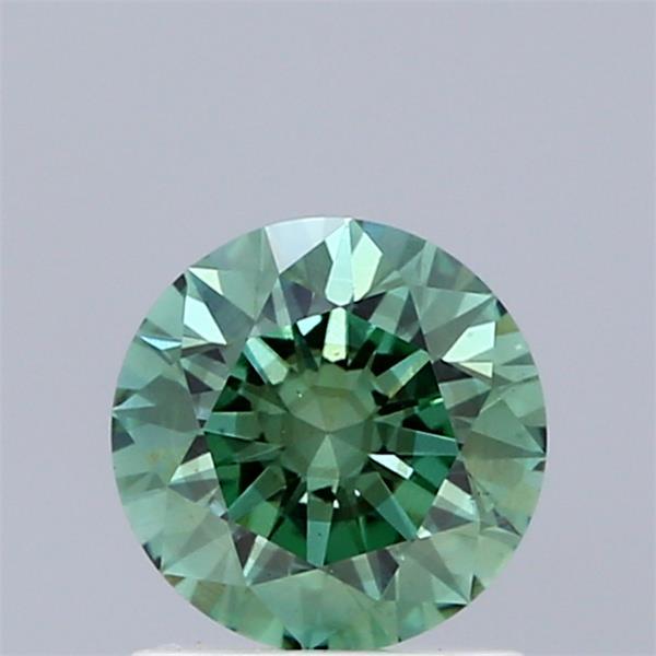 1.08 Ct. Fancy Vivid  Green Round Lab Grown Diamond