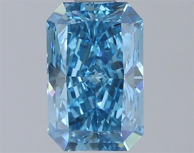0.97 Ct. Fancy Vivid Blue Radiant Lab Grown Diamond