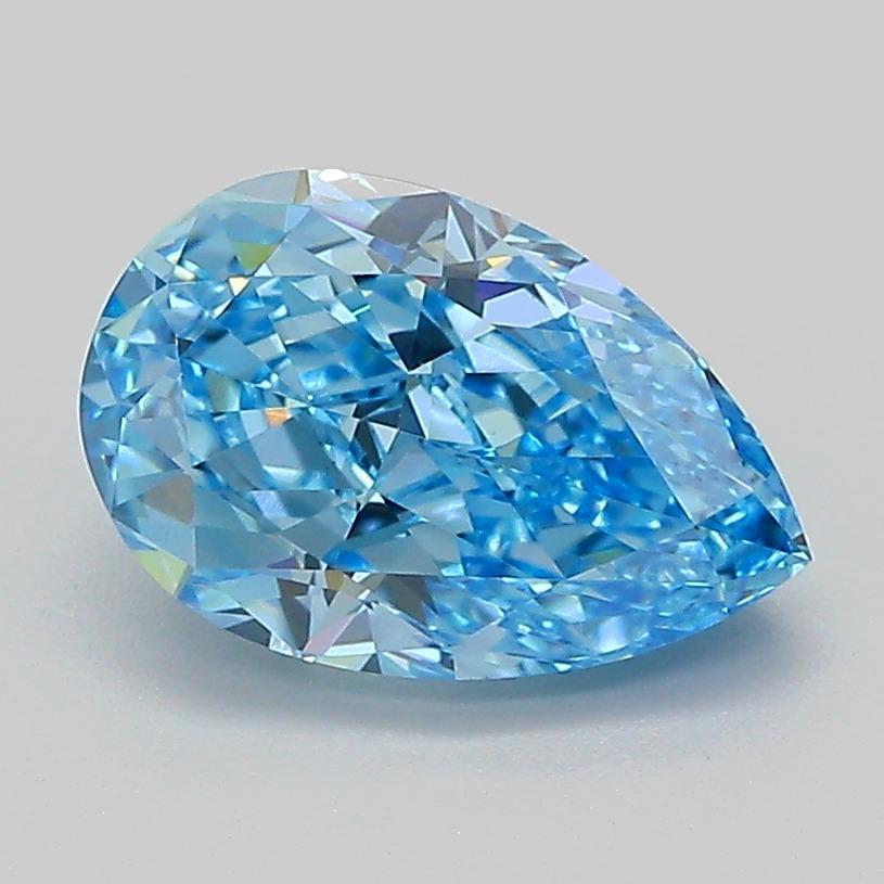 1.89 Ct. Fancy Vivid  Blue Pear Lab Grown Diamond