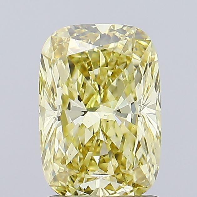 2.06 Ct. Fancy Yellow Cushion Lab Grown Diamond