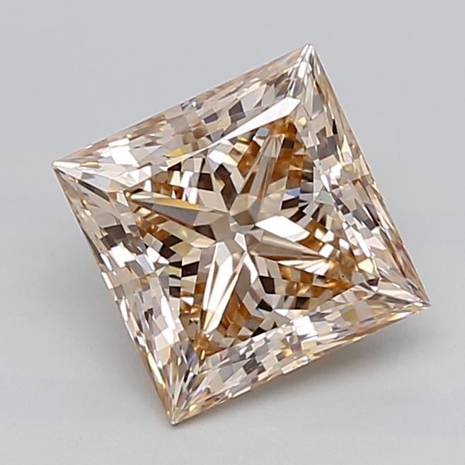 2.79 Ct. Very Light  Brown Princess Lab Grown Diamond