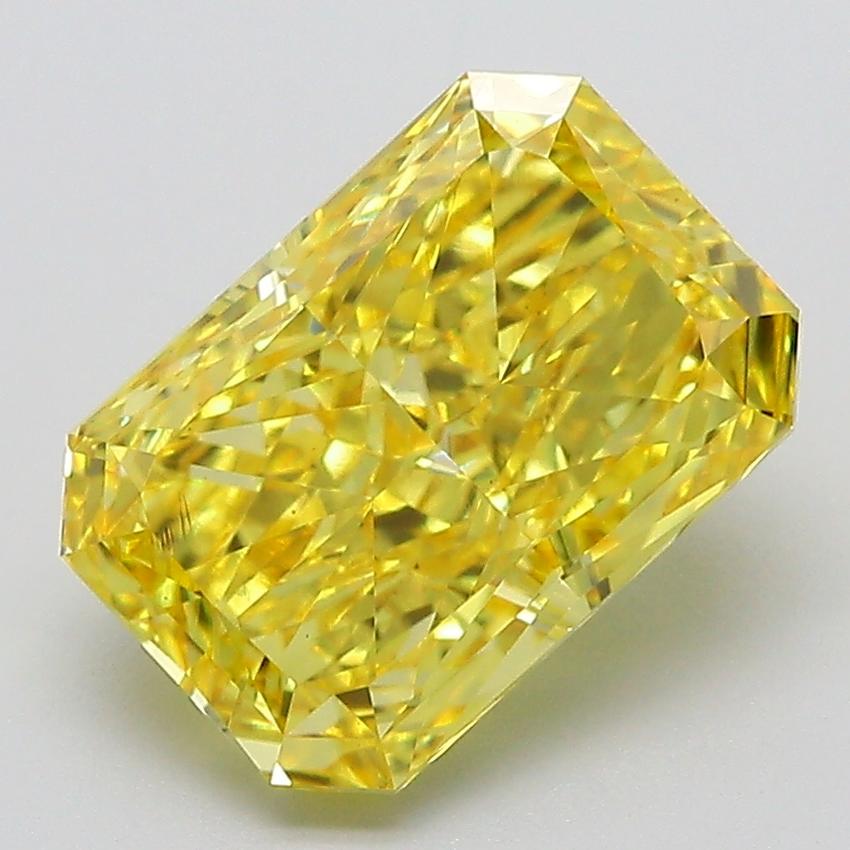 3.09 Ct. Fancy Vivid  Yellow Radiant Lab Grown Diamond