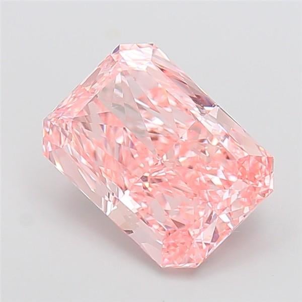 4.08 Ct. Fancy Vivid Pink Radiant Lab Grown Diamond