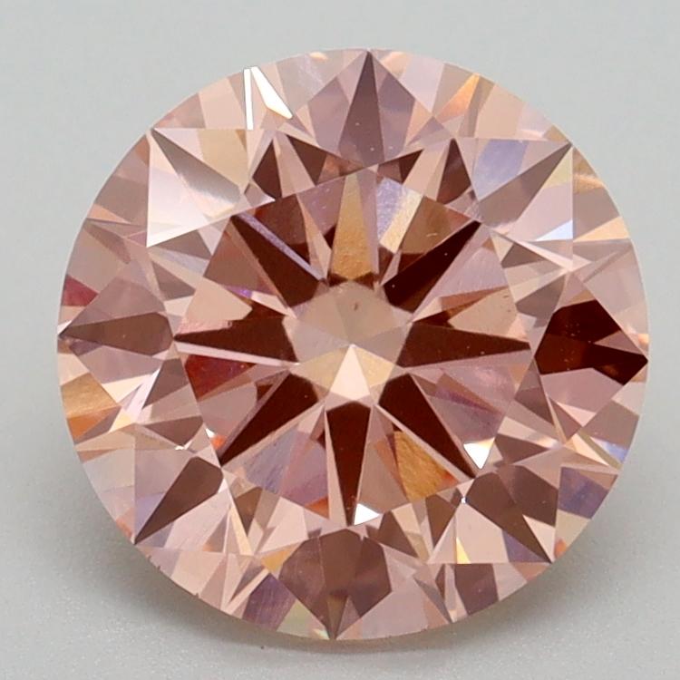 2.60 Ct. Fancy Intense Pink Round Lab Grown Diamond