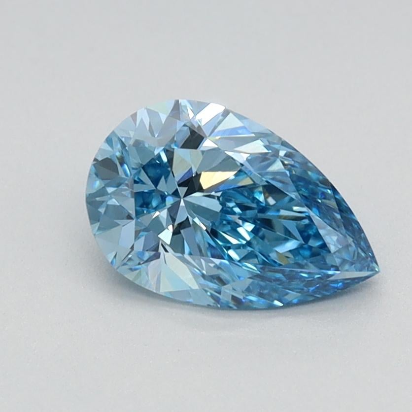 0.77 Ct. Fancy Vivid Blue Pear Lab Grown Diamond