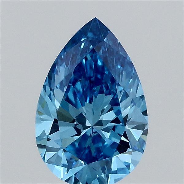 0.77 Ct. Fancy Vivid Blue Pear Lab Grown Diamond