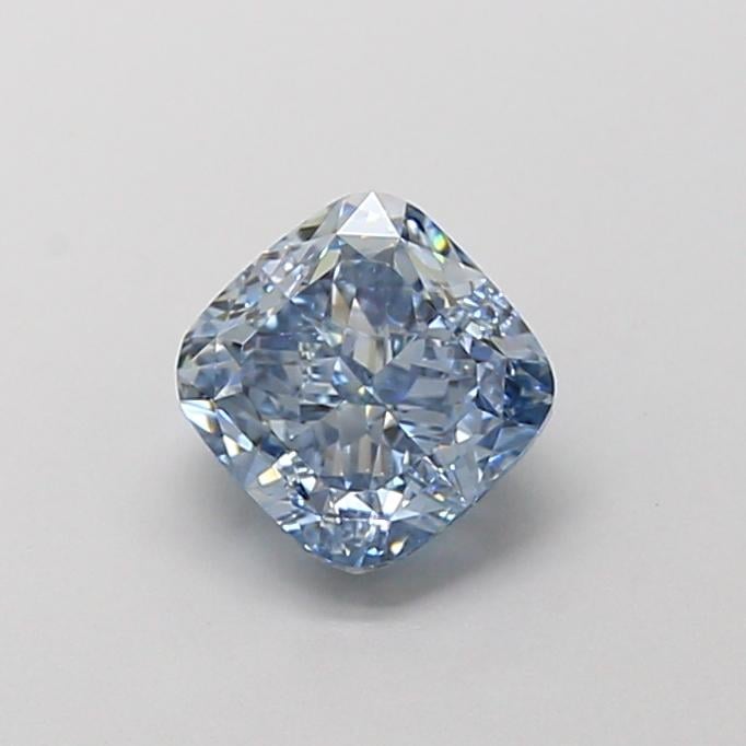 1.53 Ct. Fancy Vivid Blue Cushion Lab Grown Diamond