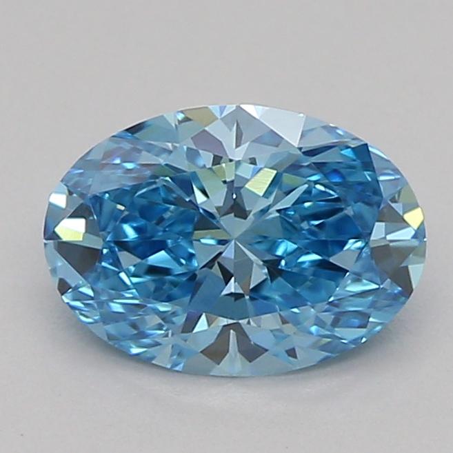 0.50 Ct. Fancy Vivid Blue Oval Lab Grown Diamond