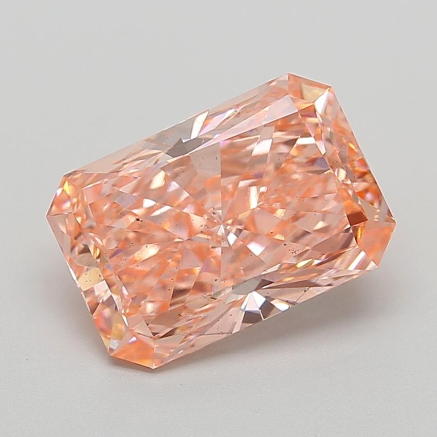 5.00 Ct. Fancy Vivid  Pink Radiant Lab Grown Diamond
