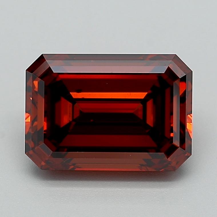 4.05 Ct. Fancy Deep  Orange Emerald Lab Grown Diamond