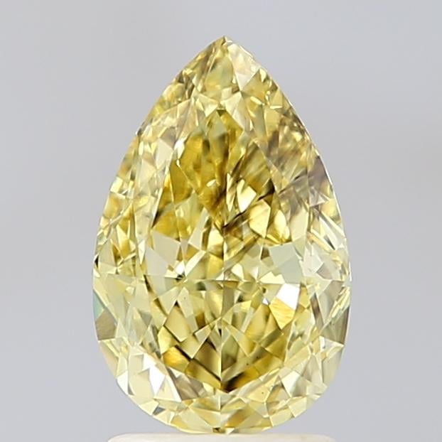 2.04 Ct. Fancy Intense Yellow Pear Lab Grown Diamond