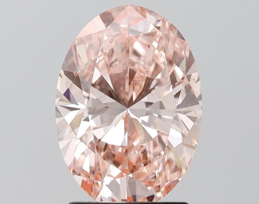 2.87 Ct. Fancy Vivid Pink Oval Lab Grown Diamond