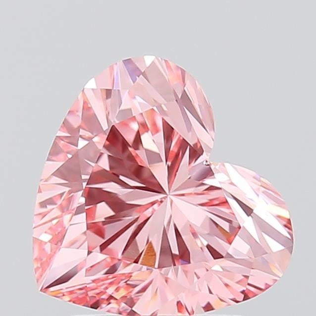 1.58 Ct. Fancy Vivid Pink Heart Lab Grown Diamond
