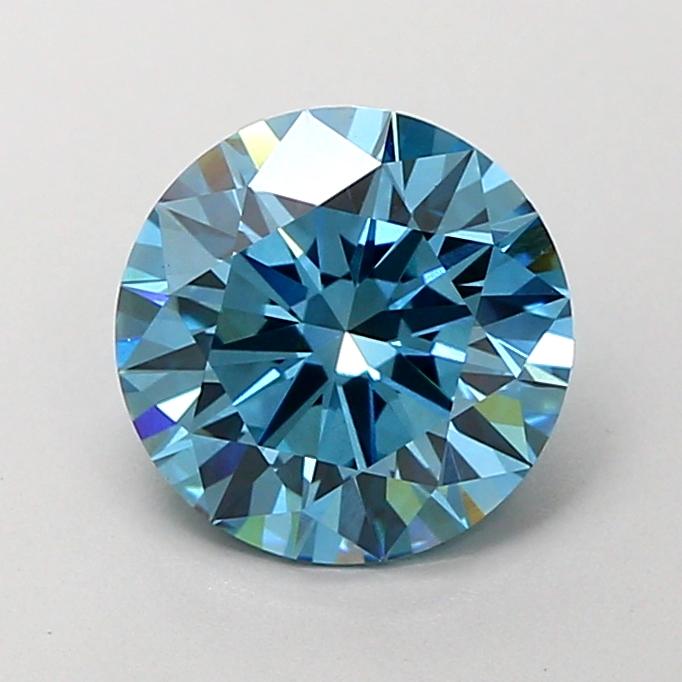 2.13 Ct. Fancy Vivid Blue Round Lab Grown Diamond