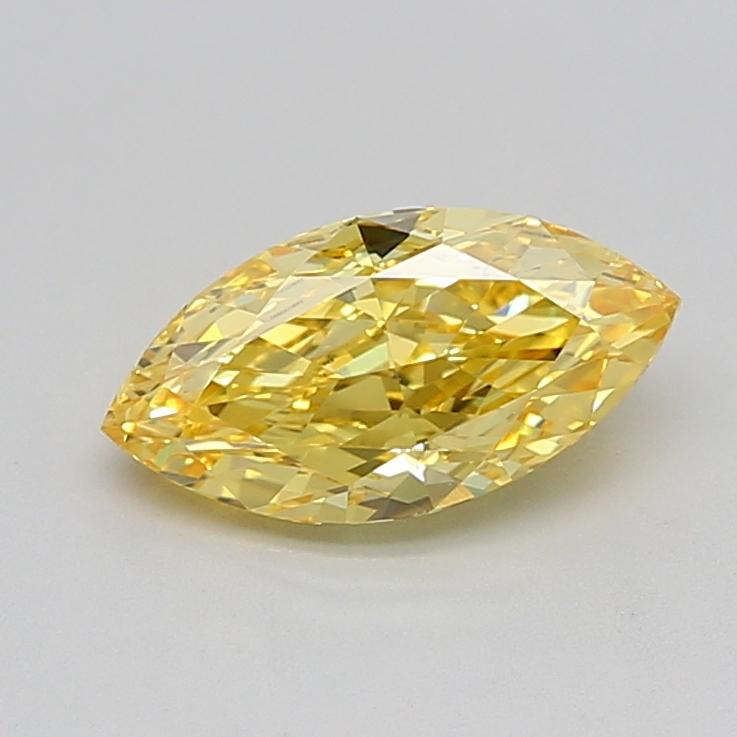1.59 Ct. Fancy Vivid  Yellow Marquise Lab Grown Diamond