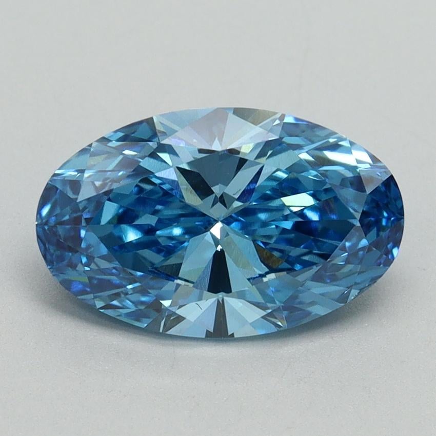 2.01 Ct. Fancy Vivid Blue Oval Lab Grown Diamond