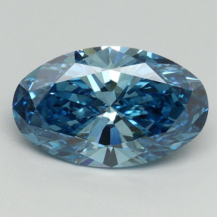 2.15 Ct. Fancy Vivid Blue Oval Lab Grown Diamond