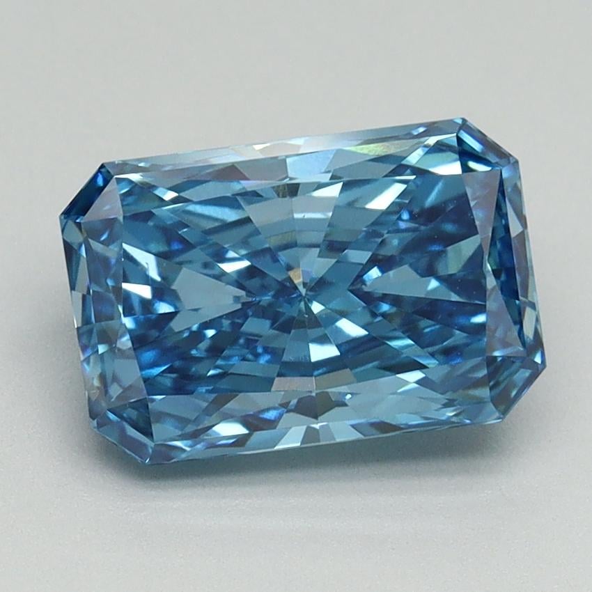 2.27 Ct. Fancy Vivid Blue Radiant Lab Grown Diamond