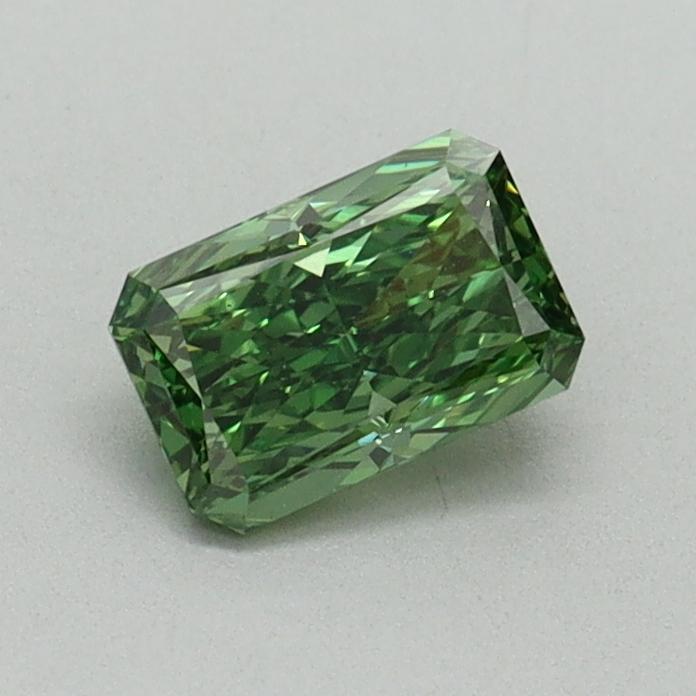 0.55 Ct. Fancy Vivid Pacific Green Radiant Lab Grown Diamond